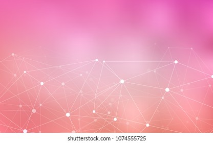 Light Pink vector template with circles, triangles. Modern abstract colorful illustration with spheres and lines. Pattern can be used for ads, leaflets.