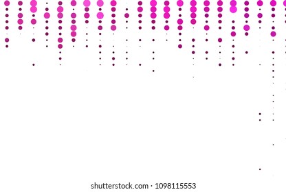 Light Pink vector  template with circles. Modern abstract illustration with colorful water drops. The pattern can be used for aqua ad, booklets.