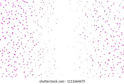 Light Pink vector  template with circles. Abstract illustration with colored bubbles in nature style. Pattern can be used as texture of water, rain drops.