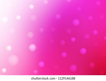 Light Pink vector template with circles. Illustration with set of shining colorful abstract circles. Completely new template for your brand book.