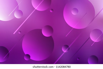 Light Pink vector template with circles. Illustration with set of shining colorful abstract circles. Pattern can be used for futuristic ad, booklets.