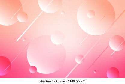 Light Pink vector template with circles. Modern abstract illustration with colorful water drops. New design for ad, poster, banner of your website.