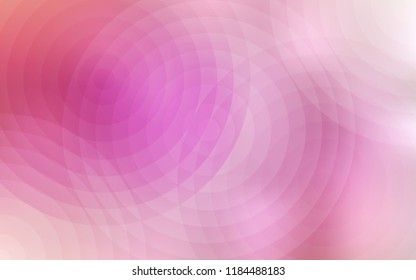 Light Pink vector template with circles. Beautiful colored illustration with blurred circles in nature style. Pattern can be used for futuristic ad, booklets.