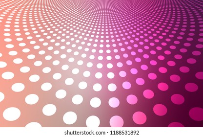 Light Pink vector template with circles. Illustration with set of shining colorful abstract circles. New design for ad, poster, banner of your website.