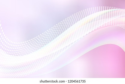 Light Pink vector template with circles, triangles. Glitter abstract illustration with connection of triangle structure. Pattern for ads, leaflets.