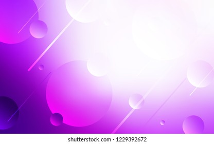 Light Pink vector template with circles. Blurred bubbles on abstract background with colorful gradient. Beautiful design for your business advert.