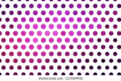 Light Pink vector template with circles. Blurred bubbles on abstract background with colorful gradient. Template for your brand book.