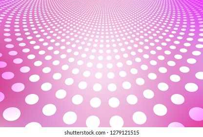 Light Pink vector template with circles. Modern abstract illustration with colorful water drops. Pattern can be used for futuristic ad, booklets.