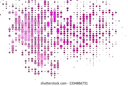 Light Pink vector template with circles. Glitter abstract illustration with blurred drops of rain. Pattern for ads, leaflets.