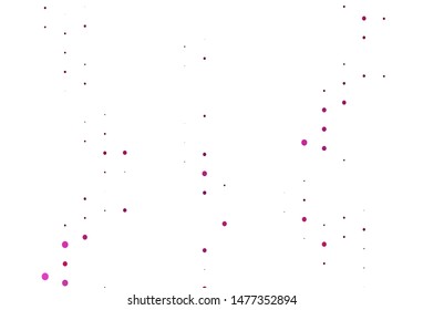 Light Pink vector template with circles. Blurred bubbles on abstract background with colorful gradient. Pattern of water, rain drops.
