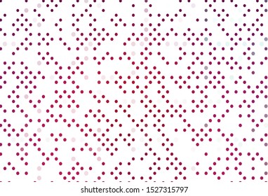 Light Pink vector template with circles. Illustration with set of shining colorful abstract circles. Pattern of water, rain drops.