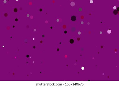 Light Pink vector template with circles. Blurred decorative design in abstract style with bubbles. Pattern of water, rain drops.