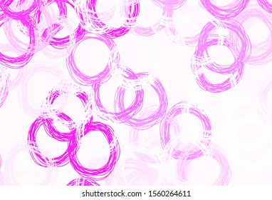 Light Pink vector template with circles. Beautiful colored illustration with blurred circles in nature style. Pattern for beautiful websites.