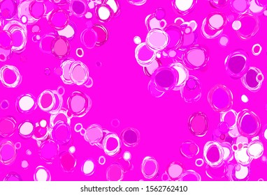 Light Pink vector template with circles. Blurred decorative design in abstract style with bubbles. Pattern for textures of wallpapers.