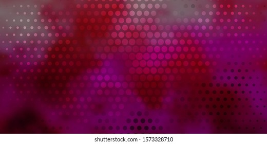 Light Pink vector template with circles. Glitter abstract illustration with colorful drops. Pattern for websites.