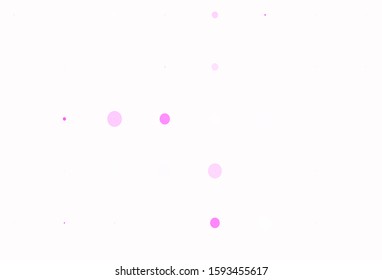 Light Pink vector template with circles. Blurred decorative design in abstract style with bubbles. Pattern for futuristic ad, booklets.