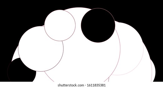 Light Pink vector template with circles. Abstract decorative design in gradient style with bubbles. Design for posters, banners.