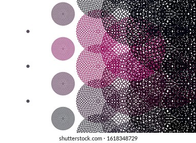 Light Pink vector template with circles. Blurred bubbles on abstract background with colorful gradient. Design for your business advert.