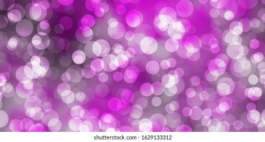 Light Pink vector template with circles. Colorful illustration with gradient dots in nature style. Pattern for business ads.