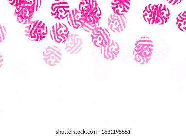Light Pink vector template with circles. Modern abstract illustration with colorful water drops. Design for poster, banner of websites.