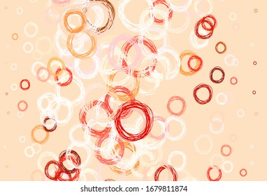 Light Pink vector template with circles. Blurred bubbles on abstract background with colorful gradient. Design for poster, banner of websites.