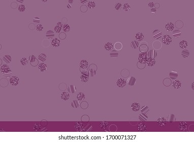Light Pink vector template with circles. Modern abstract illustration with colorful water drops. Design for poster, banner of websites.