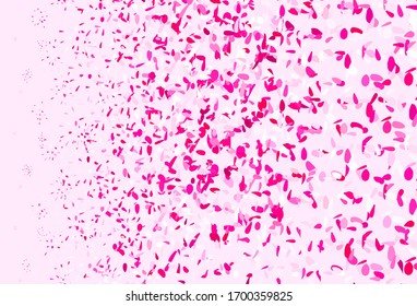 Light Pink vector template with circles. Illustration with set of shining colorful abstract circles. New template for your brand book.