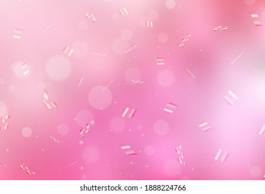 Light Pink vector template with circles. Blurred bubbles on abstract background with colorful gradient. Modern design for a business card.