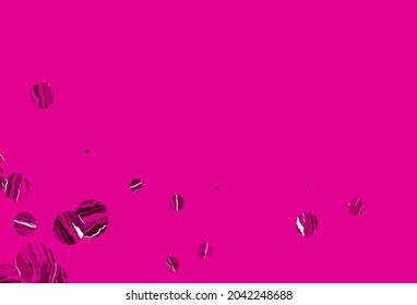 Light pink vector template with circles. Beautiful colored illustration with blurred circles in nature style. Template for your brand book.