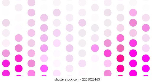 Light pink vector template with circles. Abstract illustration with colorful spots in nature style. Pattern for wallpapers, curtains.