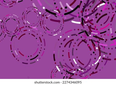 Light Pink vector template with circles. Modern abstract illustration with colorful water drops. Completely new template for your brand book.