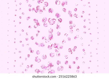 Light Pink vector template with circles. Modern abstract illustration with colorful water drops. Design for poster, banner of websites.
