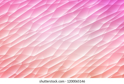 Light Pink vector template with crystals, triangles. Triangles on abstract background with colorful gradient. Smart design for your business advert.
