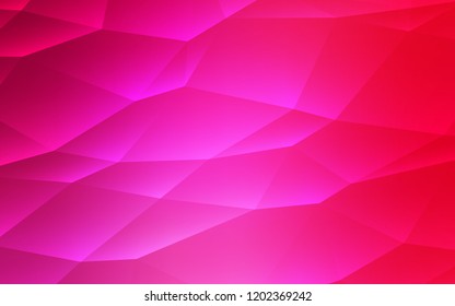 Light Pink vector template with crystals, triangles. Modern abstract illustration with colorful triangles. Modern template for your landing page.