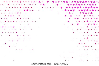 Light Pink vector template with crystals, triangles. Beautiful illustration with triangles in nature style. Smart design for your business advert.