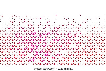 Light Pink vector template with crystals, triangles. Decorative design in abstract style with triangles. Template for wallpapers.