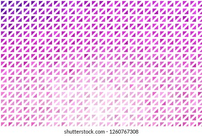 Light Pink vector template with crystals, triangles. Triangles on abstract background with colorful gradient. Pattern for commercials.