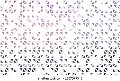 Light Pink vector template with crystals, triangles. Illustration with set of colorful triangles. Smart design for your business advert.