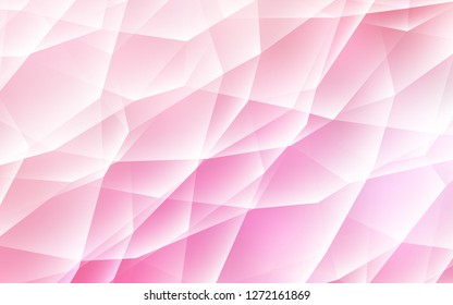 Light Pink vector template with crystals, triangles. Decorative design in abstract style with triangles. Modern template for landing page.