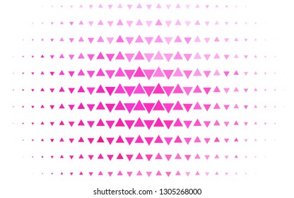 Light Pink vector template with crystals, triangles. Decorative design in abstract style with triangles. Best design for your ad, poster, banner.