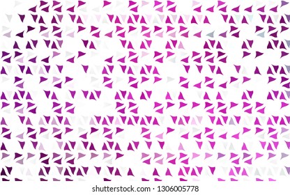 Light Pink vector template with crystals, triangles. Glitter abstract illustration with triangular shapes. Pattern can be used for websites.