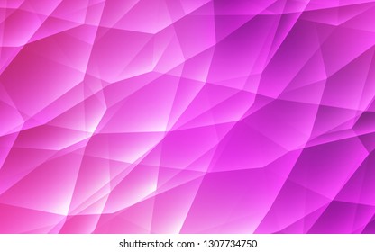 Light Pink vector template with crystals, triangles. Glitter abstract illustration with triangular shapes. Modern template for landing page.