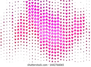 Light Pink vector template with crystals, triangles. Modern abstract illustration with colorful triangles. Smart design for your adverts.