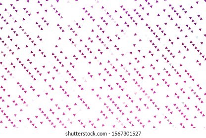 Light Pink vector template with crystals, triangles. Illustration with set of colorful triangles. Smart design for your business advert.