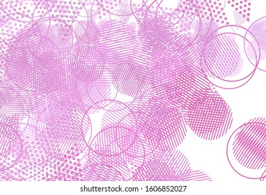 Light Pink vector template with crystals, circles. Abstract gradient illustration with circles, triangles. Pattern for websites.