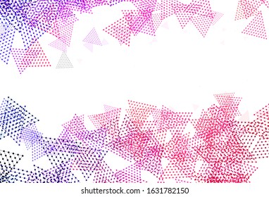 Light Pink vector template with crystals, circles. Beautiful illustration with circles, triangles in nature style. Pattern for commercials.