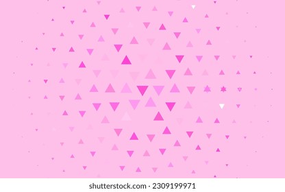 Light Pink vector template with crystals, triangles. Modern abstract illustration with colorful triangles. Smart design for your business advert.