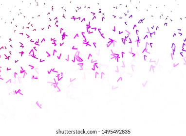 Light Pink vector template with curved lines. Shining colorful illustration in simple style. Abstract design for your web site.