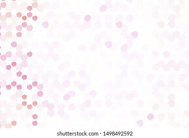 Light Pink vector template with curved lines. Brand new colorful illustration in simple style. New composition for your brand book.