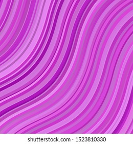 Light Pink vector template with curved lines. Bright sample with colorful bent lines, shapes. Pattern for ads, commercials.